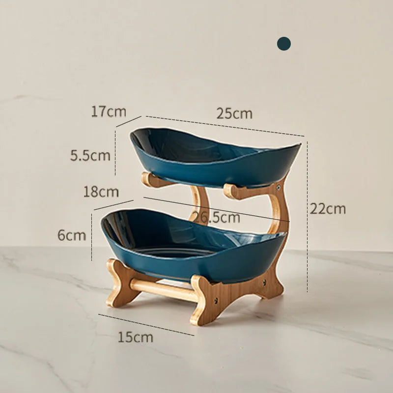 "Multi-Layer Fruit Stand - Modern 3 Tier Snack Dish for Living Room"