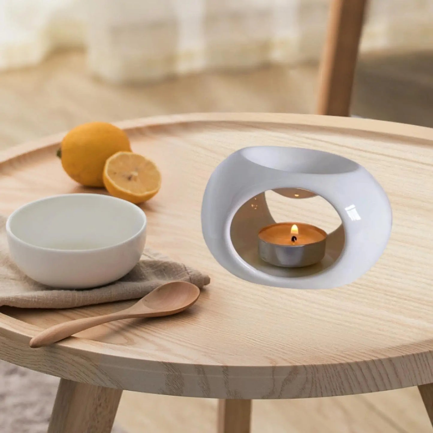 Ceramic Essential Oil Burner - Tealight Aroma Diffuser for Meditation