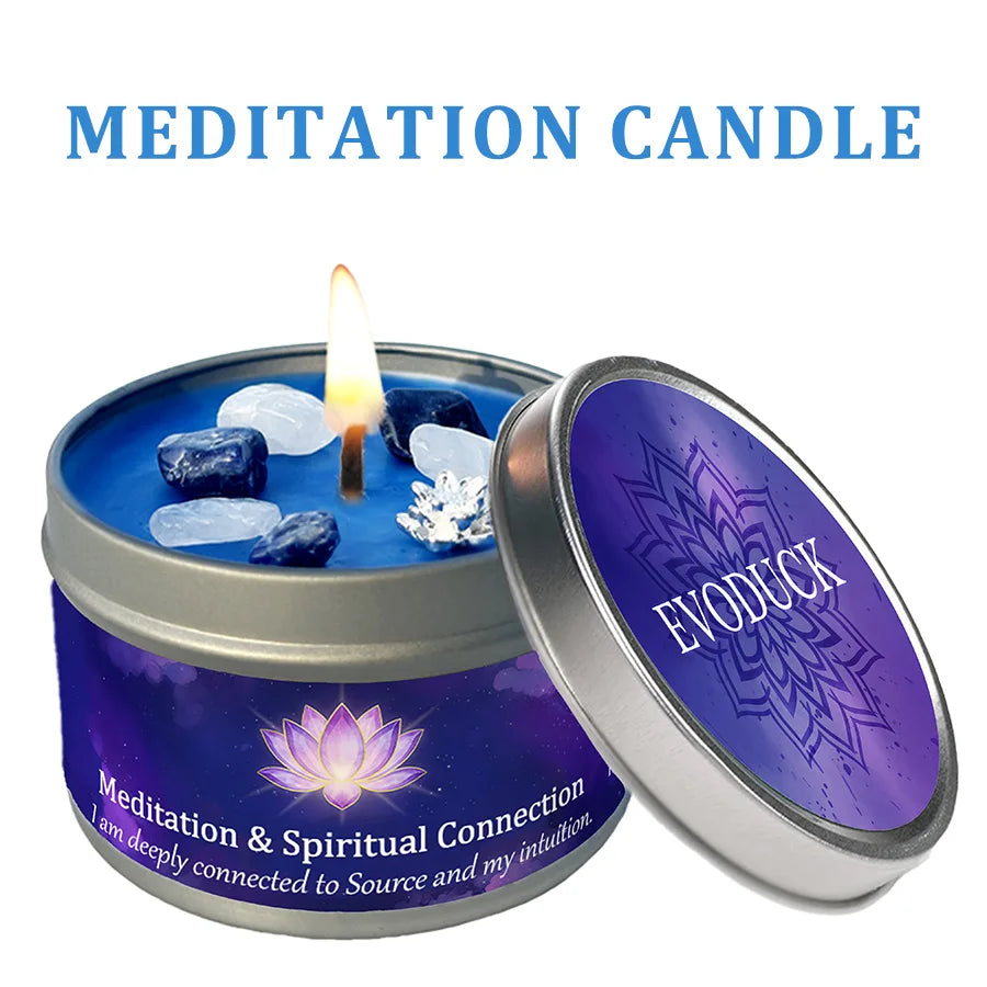 Peace Ritual Candle - Lavender Chamomile with Healing Crystals