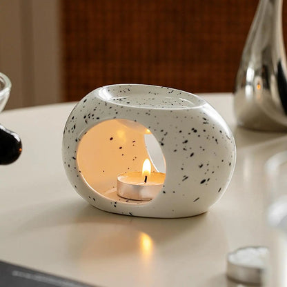 Ceramic Essential Oil Burner - Tealight Aroma Diffuser for Meditation