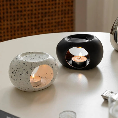Ceramic Essential Oil Burner - Tealight Aroma Diffuser for Meditation