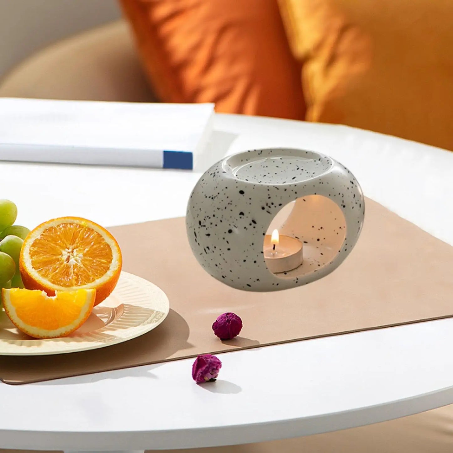 Ceramic Essential Oil Burner - Tealight Aroma Diffuser for Meditation