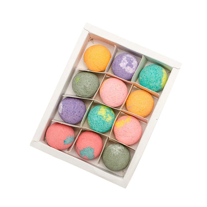 Organic Bath Bombs 12pcs - Handmade Essential Oil Gift Set