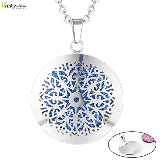 Aromatherapy Diffuser Necklace - 316L Stainless Steel Locket