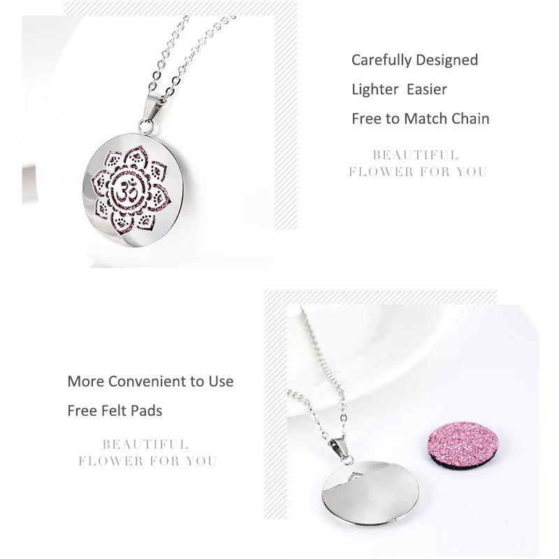 Aromatherapy Diffuser Necklace - 316L Stainless Steel Locket