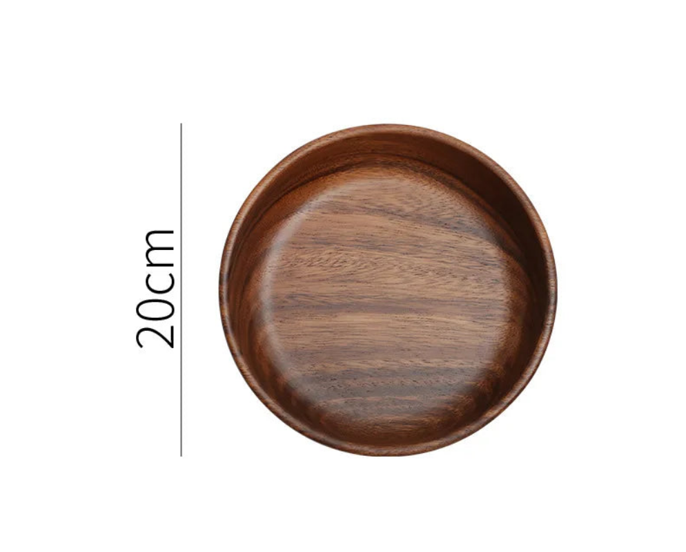 Solid Wood Walnut Bowl - Boat Design Salad and Fruit Serving Dish