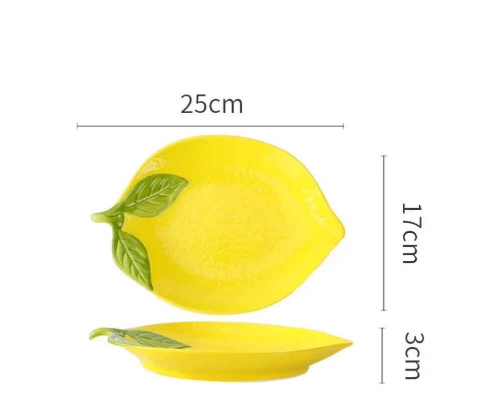 Creative Lemon Ceramic Dinnerware - Fruit Plates and Dessert Bowls Collection