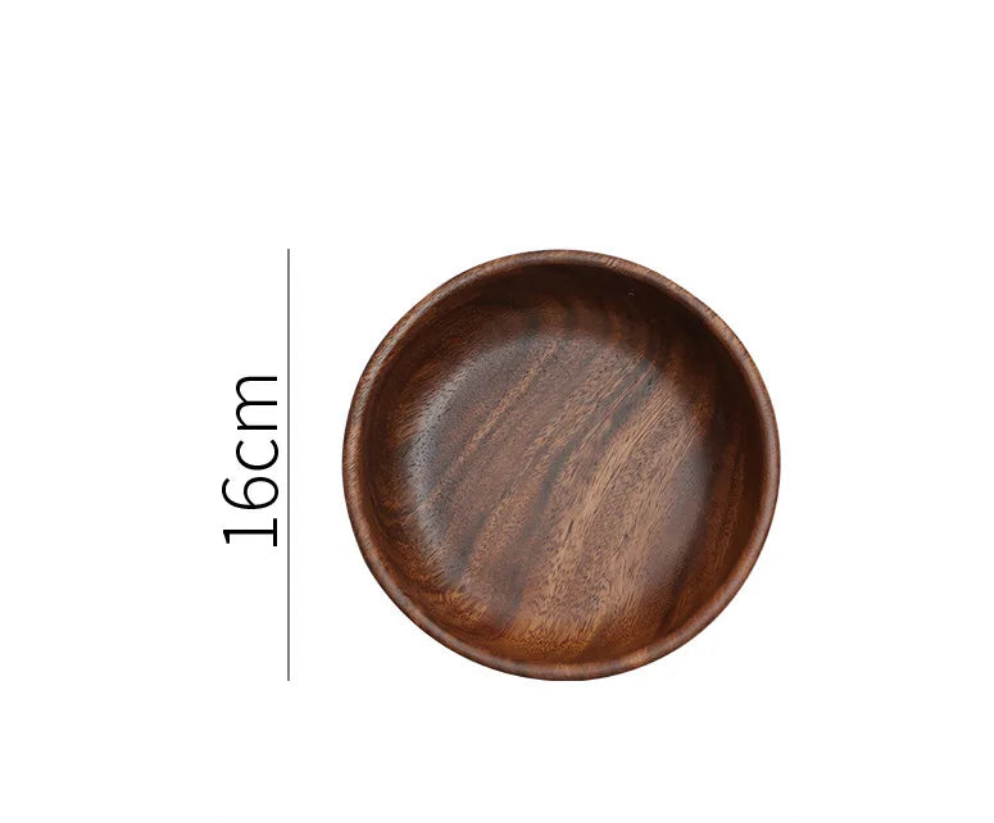 Solid Wood Walnut Bowl - Boat Design Salad and Fruit Serving Dish