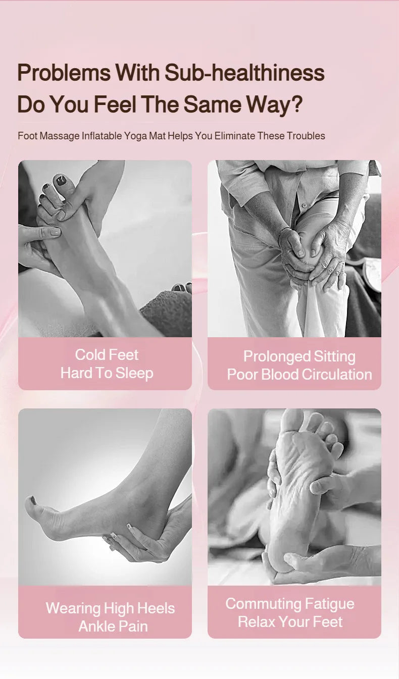 Acupressure Foot Massage Mat - Anti-Slip Reflexology Plate