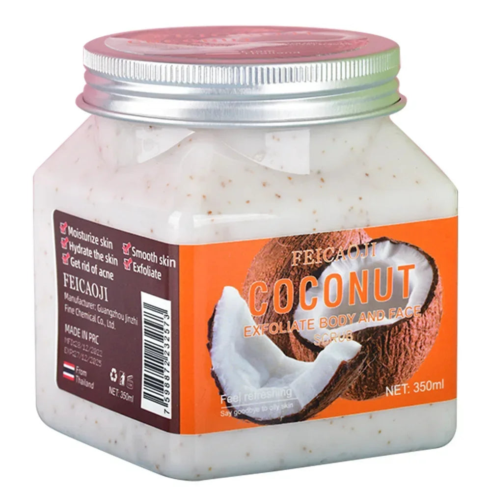 Body Scrub 350ml - Exfoliating Bath Salt with Coffee & Rice