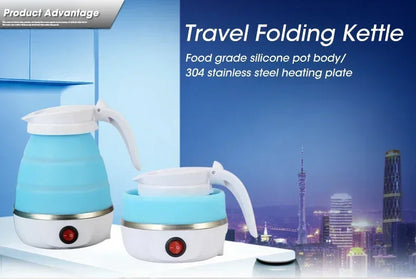 Electric Kettle Mini Foldable 600ml Water Heater Home Hot Water Portable Kitchen Kettle 220V Travel Electric Kettle