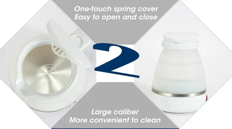 Electric Kettle Mini Foldable 600ml Water Heater Home Hot Water Portable Kitchen Kettle 220V Travel Electric Kettle