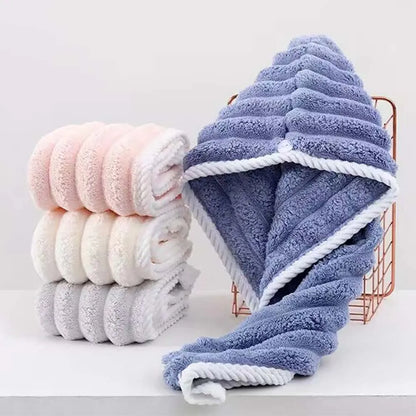 Hair Drying Cap - Super Absorbent Quick-Dry Towel Turban for Women