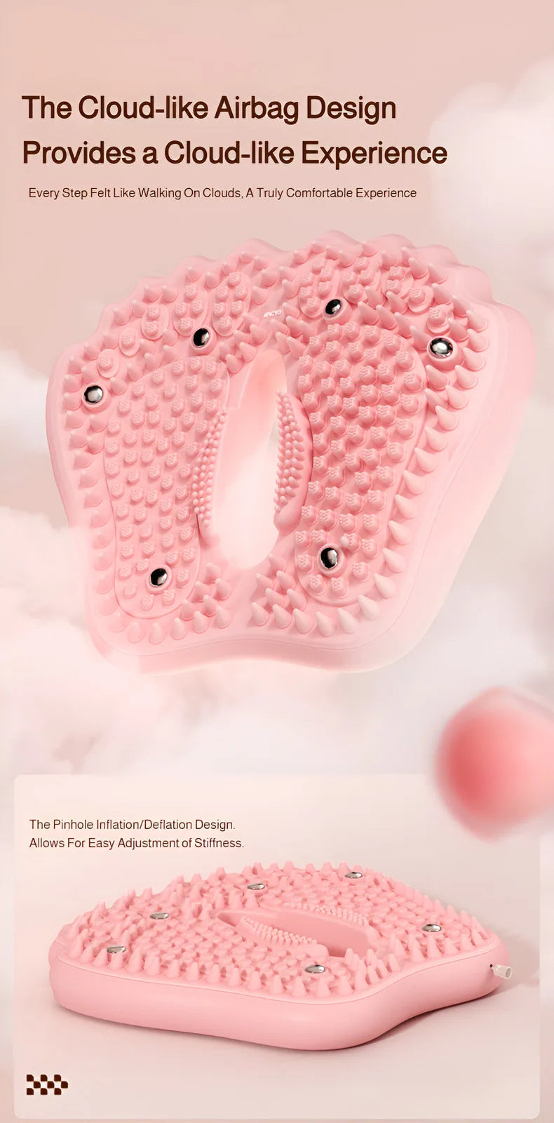 Acupressure Foot Massage Mat - Anti-Slip Reflexology Plate