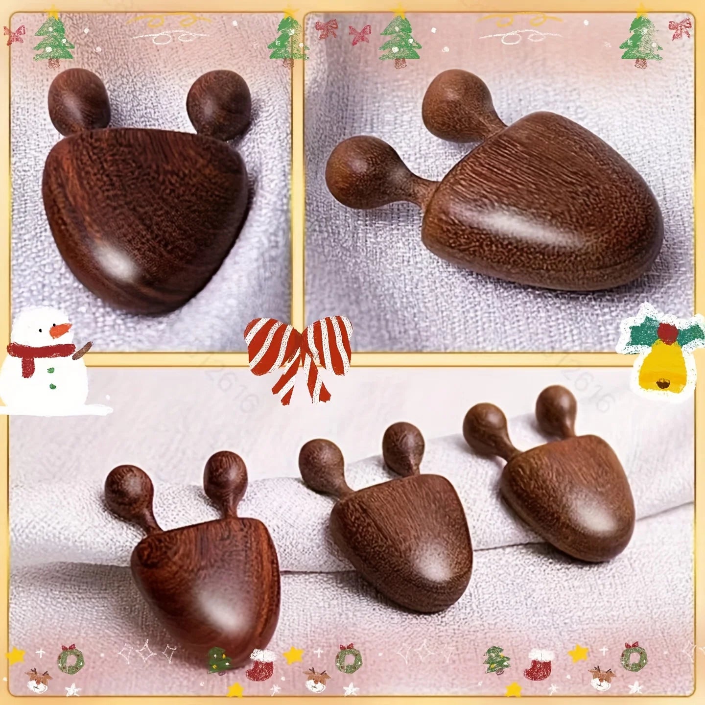 Sandalwood Face Massager - Snail Shape Meridian Massage Tool