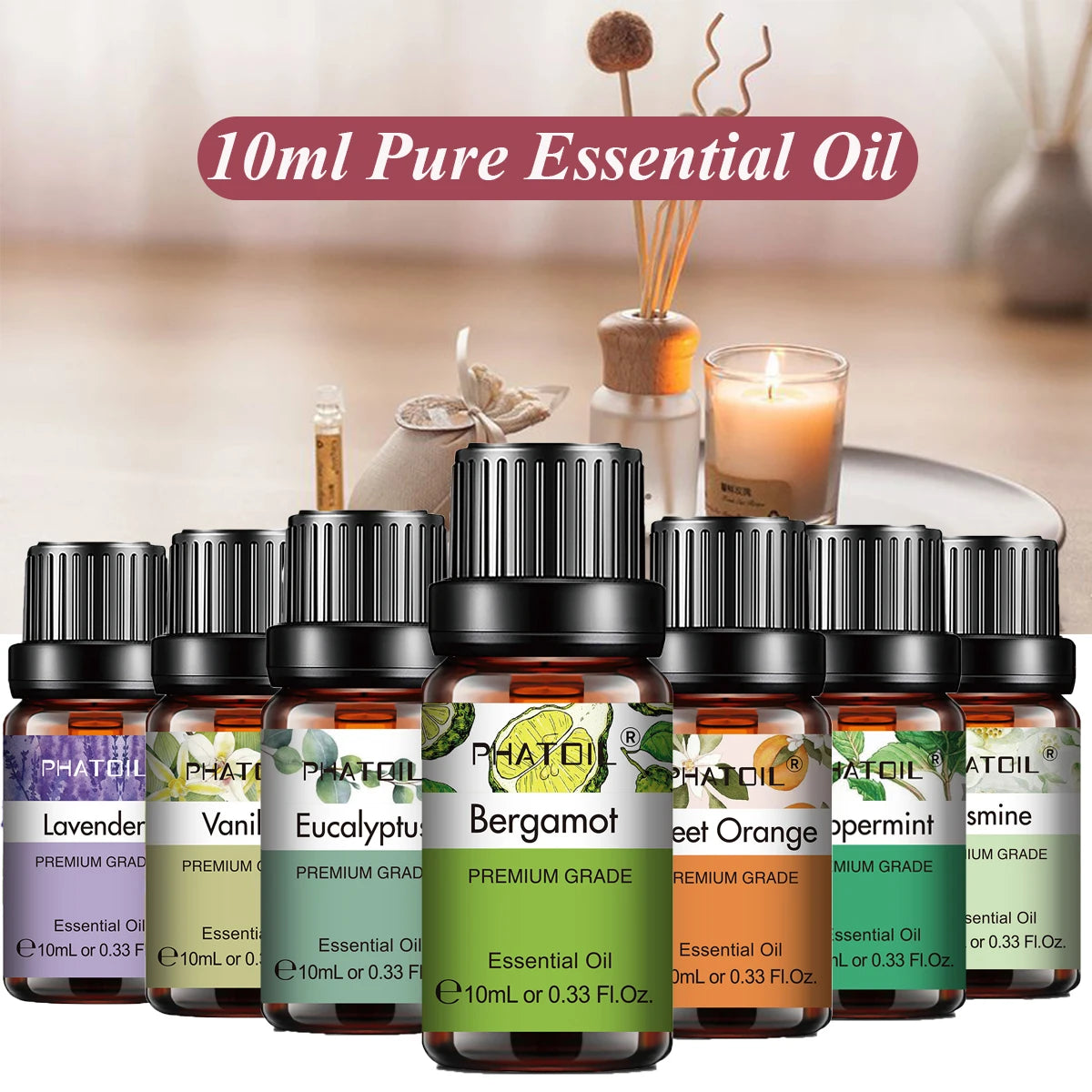 Essential Oil 10ml - Natural Plant Aromatherapy for Diffusers
