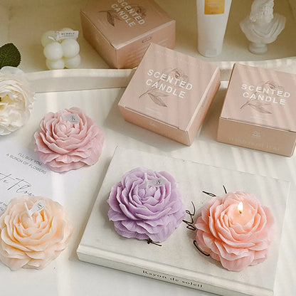 3D Peony Candle - Flower Shaped Scented Candle Wedding Gift