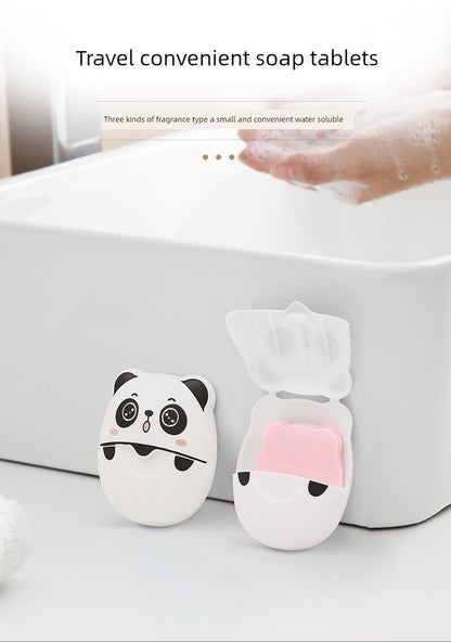 Outdoor Portable Student Cartoon Portable Soap Slice