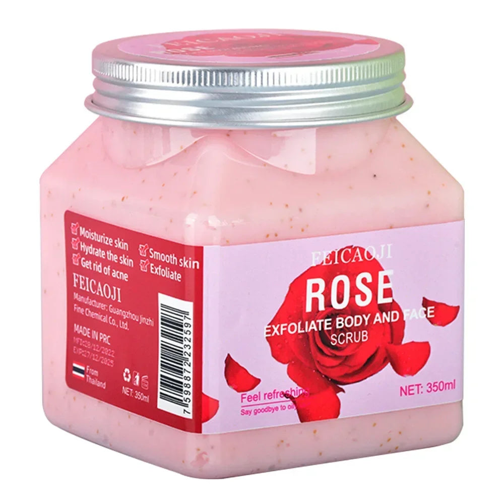 Body Scrub 350ml - Exfoliating Bath Salt with Coffee & Rice