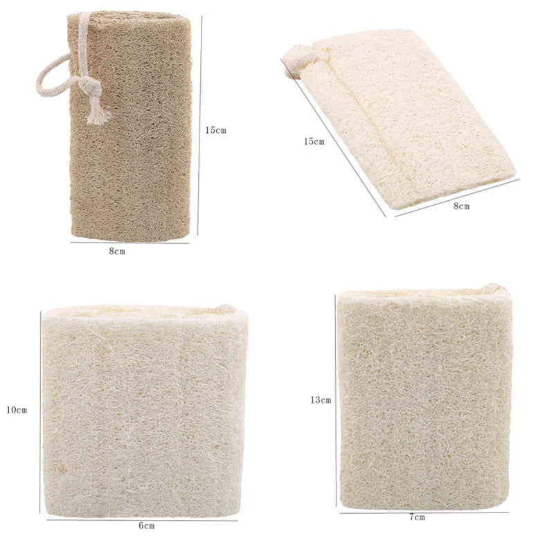 1Pc Natural Loofah Luffa Loofa Bath Body Shower Sponge Kitchen Cleaing Scrubber Scrub Pad Cleaing Scrubber Bathroom Accessories