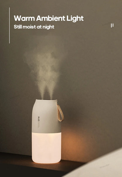 Ultrasonic Humidifier 300ml - Rechargeable 2000mAh USB Portable Mist Diffuser