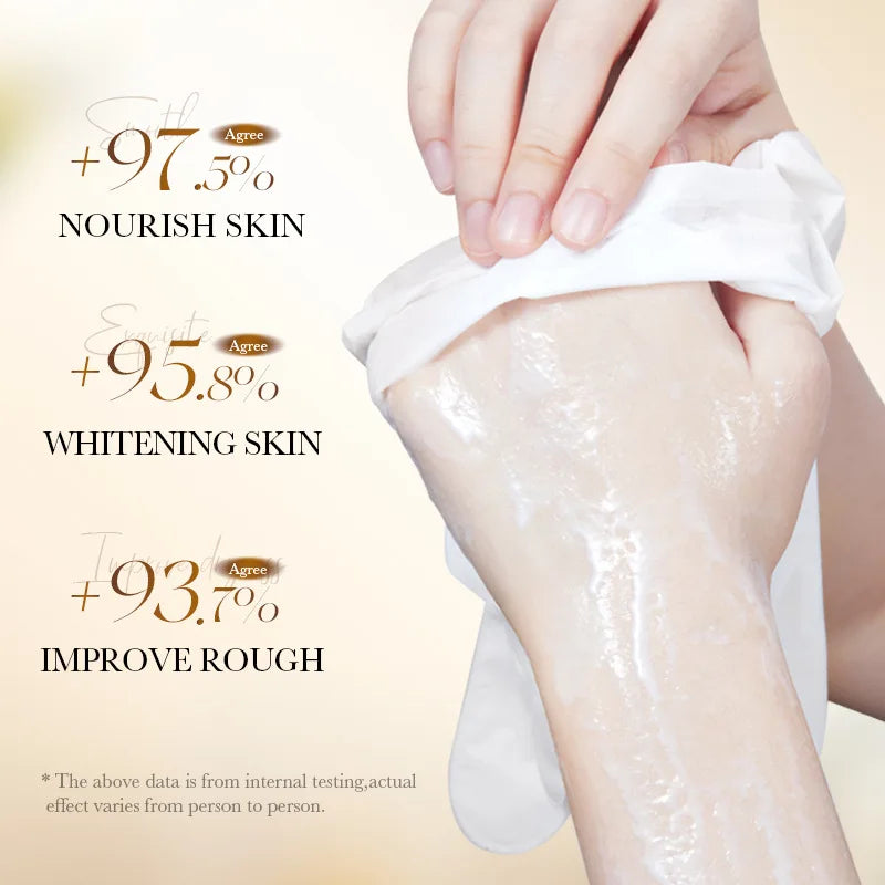 White Rice Hand Mask - Moisturising Anti-Aging Hand Gloves