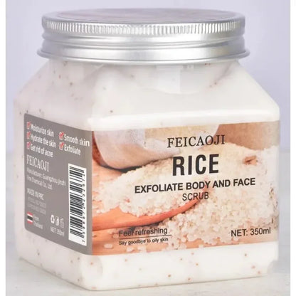 Body Scrub 350ml - Exfoliating Bath Salt with Coffee & Rice