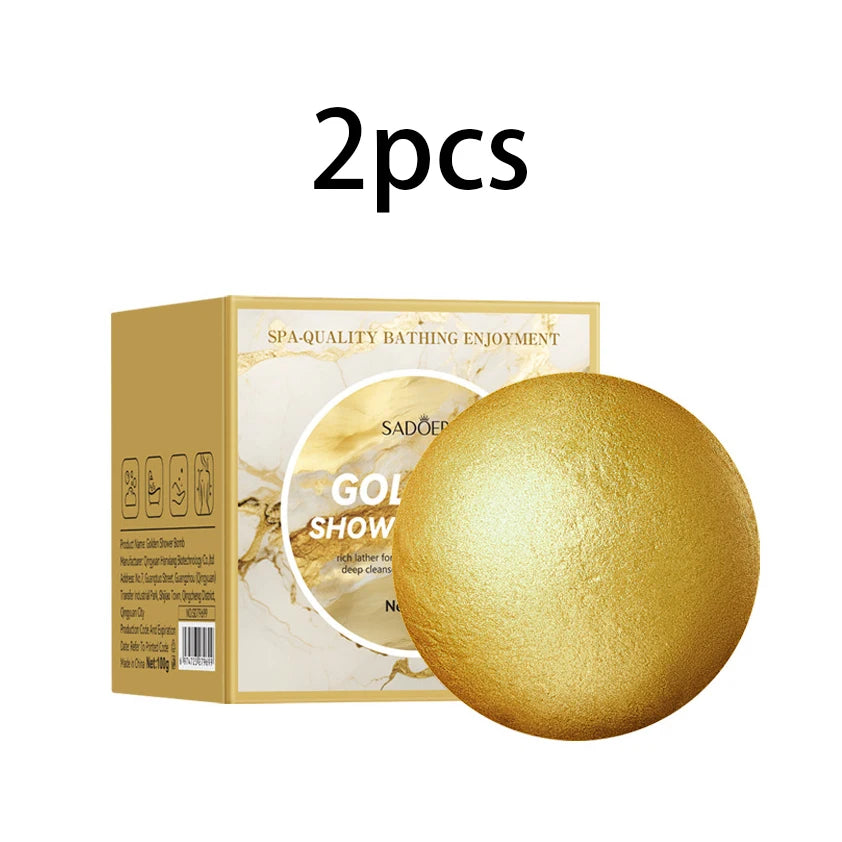 Gold Bath Salt Ball 100g - Deep Cleansing Relaxation Spa Soak