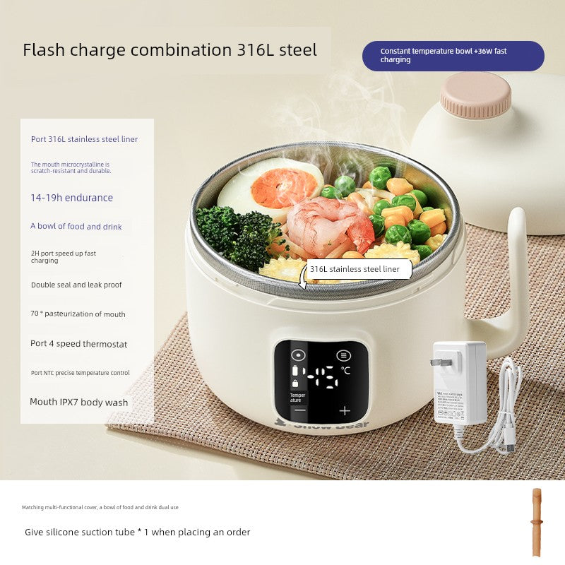 Thermal Baby Food Bowl Smart - Rechargeable Constant Temperature Feeding Bowl