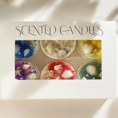 Seashell Candle Set - Scented with Pearls & Glitter Party Favours