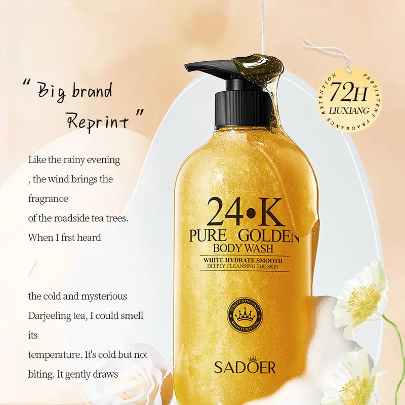 Luxury Body Wash 500ml - 24K Gold Moisturising Bath Foam