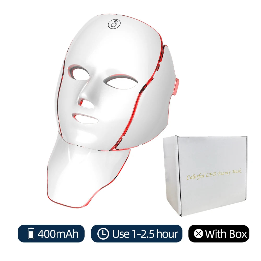 LED Face Mask - 7 Colour Light Therapy for Anti-Ageing & Rejuvenation