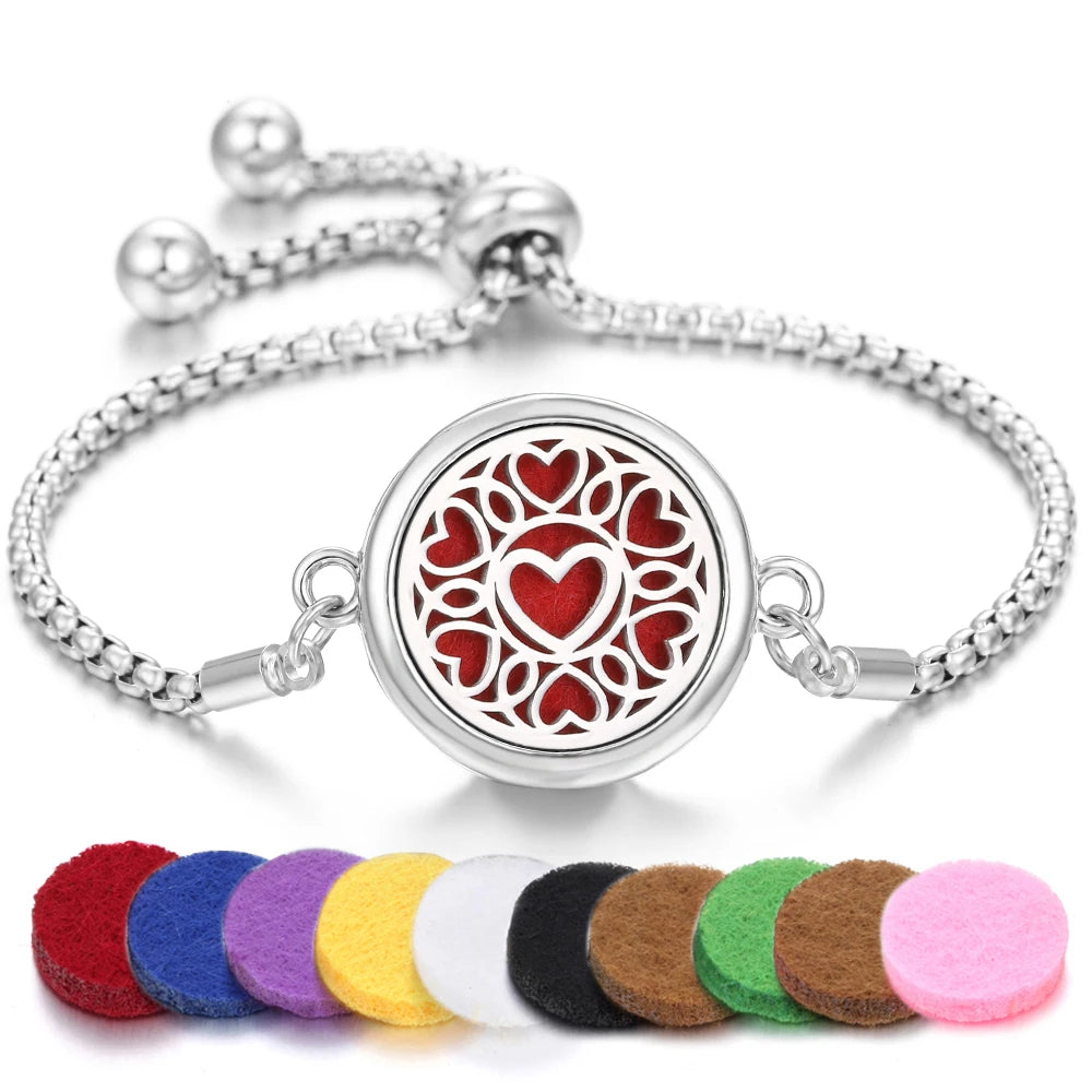 Tree of Life Aromatherapy Bracelet - Essential Oil Diffuser Locket