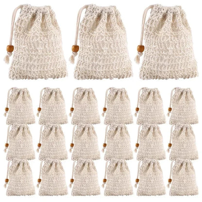 Sisal Soap Bags 5-50pcs - Natural Exfoliating Soap Saver Pouches