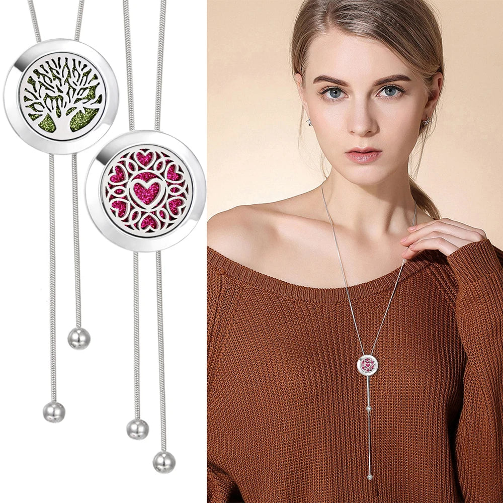 Tree of Life Aromatherapy Necklace - Essential Oil Diffuser Pendant