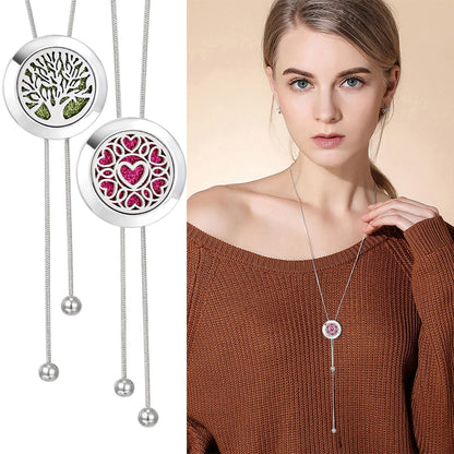 Tree of Life Aromatherapy Necklace - Essential Oil Diffuser Pendant