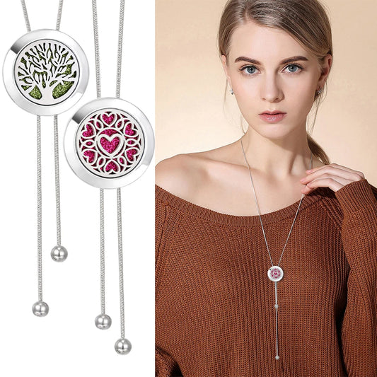 Tree of Life Aromatherapy Necklace - Essential Oil Diffuser Pendant