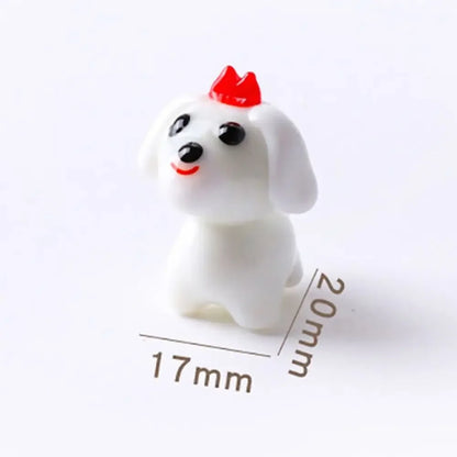 A touch of cuteness for your desk: miniature glass dog ornaments that delight with every handcrafted detail.