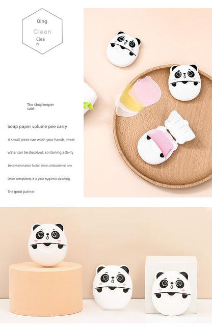 Outdoor Portable Student Cartoon Portable Soap Slice