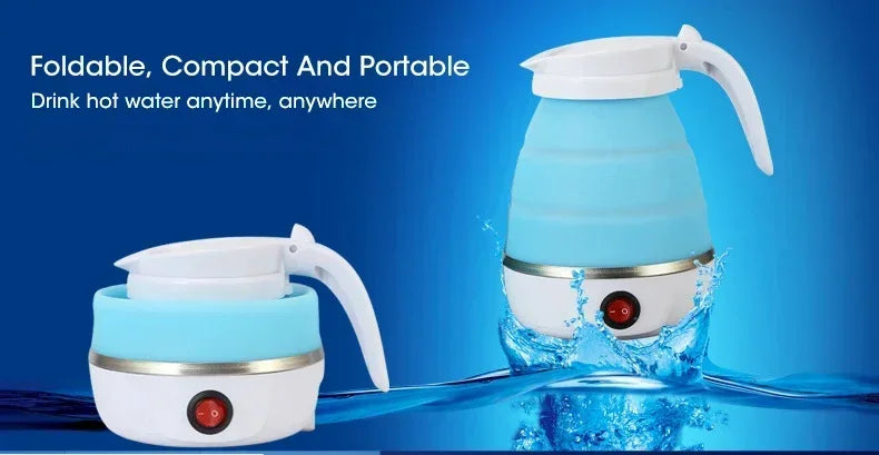 Electric Kettle Mini Foldable 600ml Water Heater Home Hot Water Portable Kitchen Kettle 220V Travel Electric Kettle