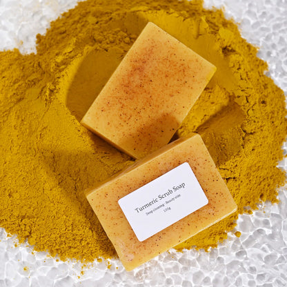 Turmeric Kojic Acid Soap - Natural Brightening Scrub for Face & Body