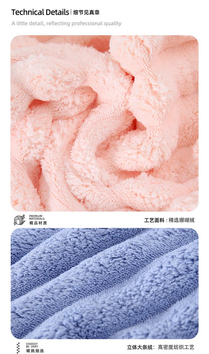 Hair Drying Cap - Super Absorbent Quick-Dry Towel Turban for Women