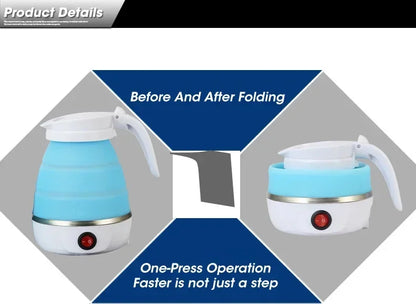 Electric Kettle Mini Foldable 600ml Water Heater Home Hot Water Portable Kitchen Kettle 220V Travel Electric Kettle