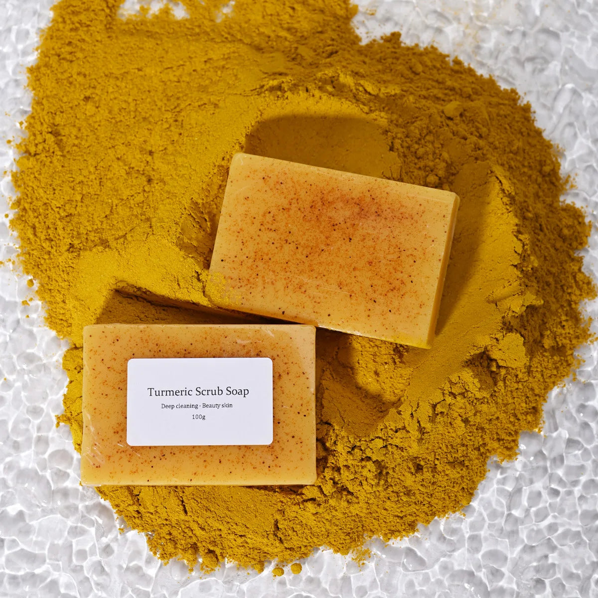 Turmeric Kojic Acid Soap - Natural Brightening Scrub for Face & Body
