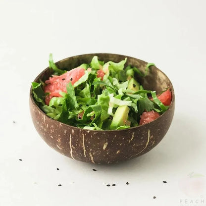 Handcrafted Coconut Shell Bowls - Reusable Natural Serving Dishes"