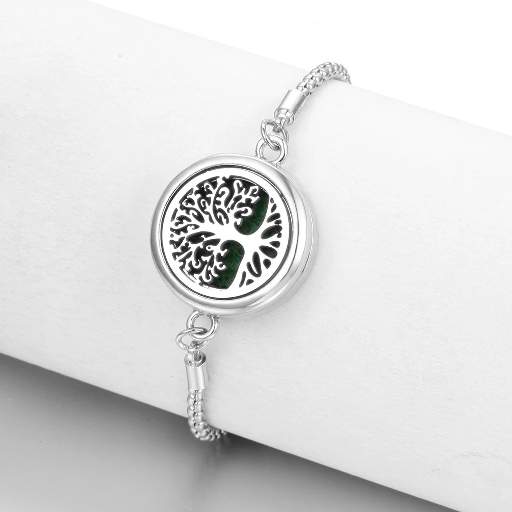 Tree of Life Aromatherapy Bracelet - Essential Oil Diffuser Locket