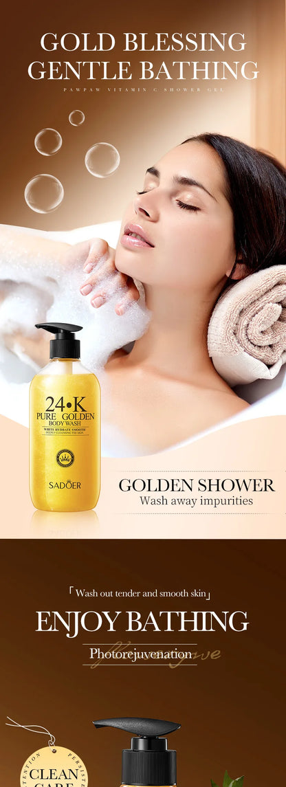 Luxury Body Wash 500ml - 24K Gold Moisturising Bath Foam