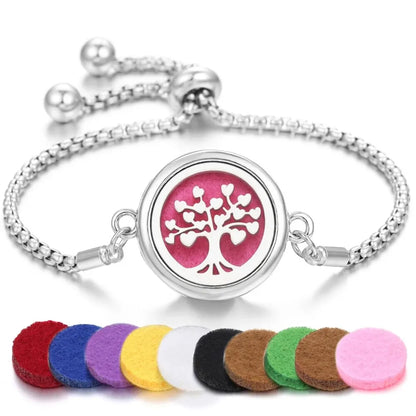 Tree of Life Aromatherapy Bracelet - Essential Oil Diffuser Locket