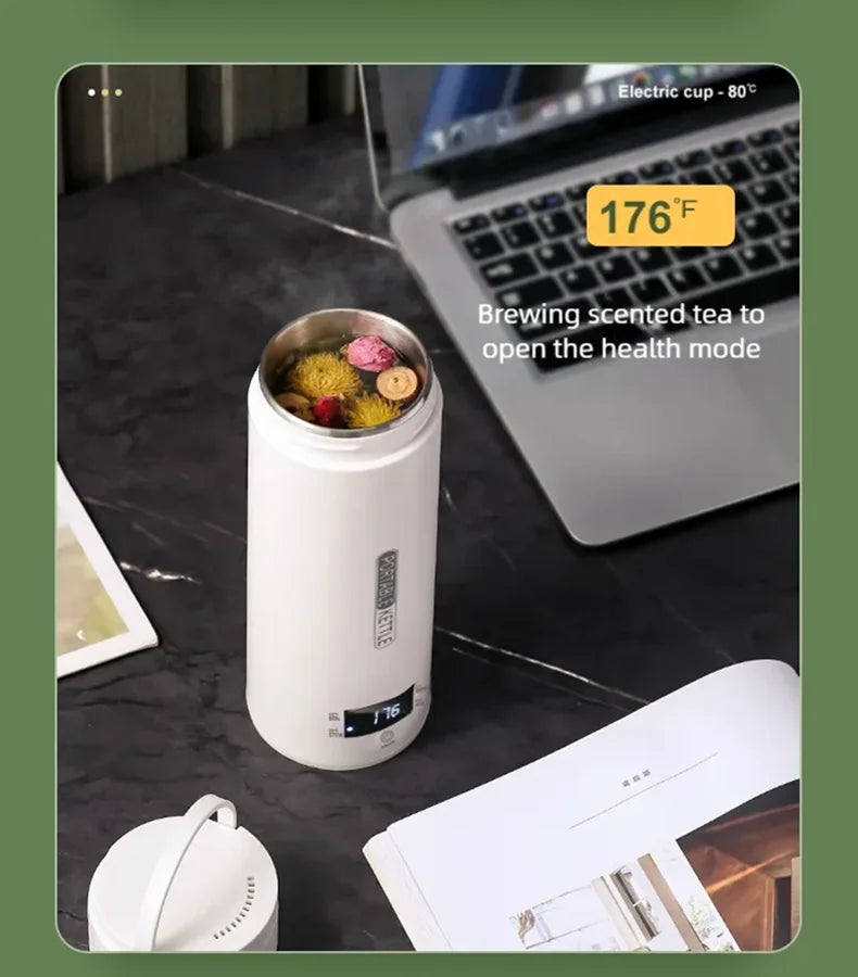 Electric Kettle 500ml Portable Travel - Tea Coffee Water Heater