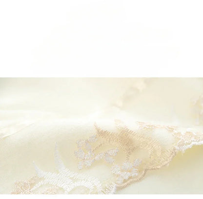 Lace-Trimmed Towel Set 3pcs - Soft Absorbent Embroidered Gift Set